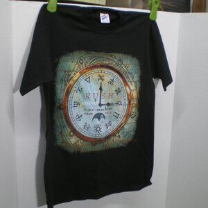 RUSH time machine Tour, 2010, Black Short Sleeve Tee Shirt, Size Medium